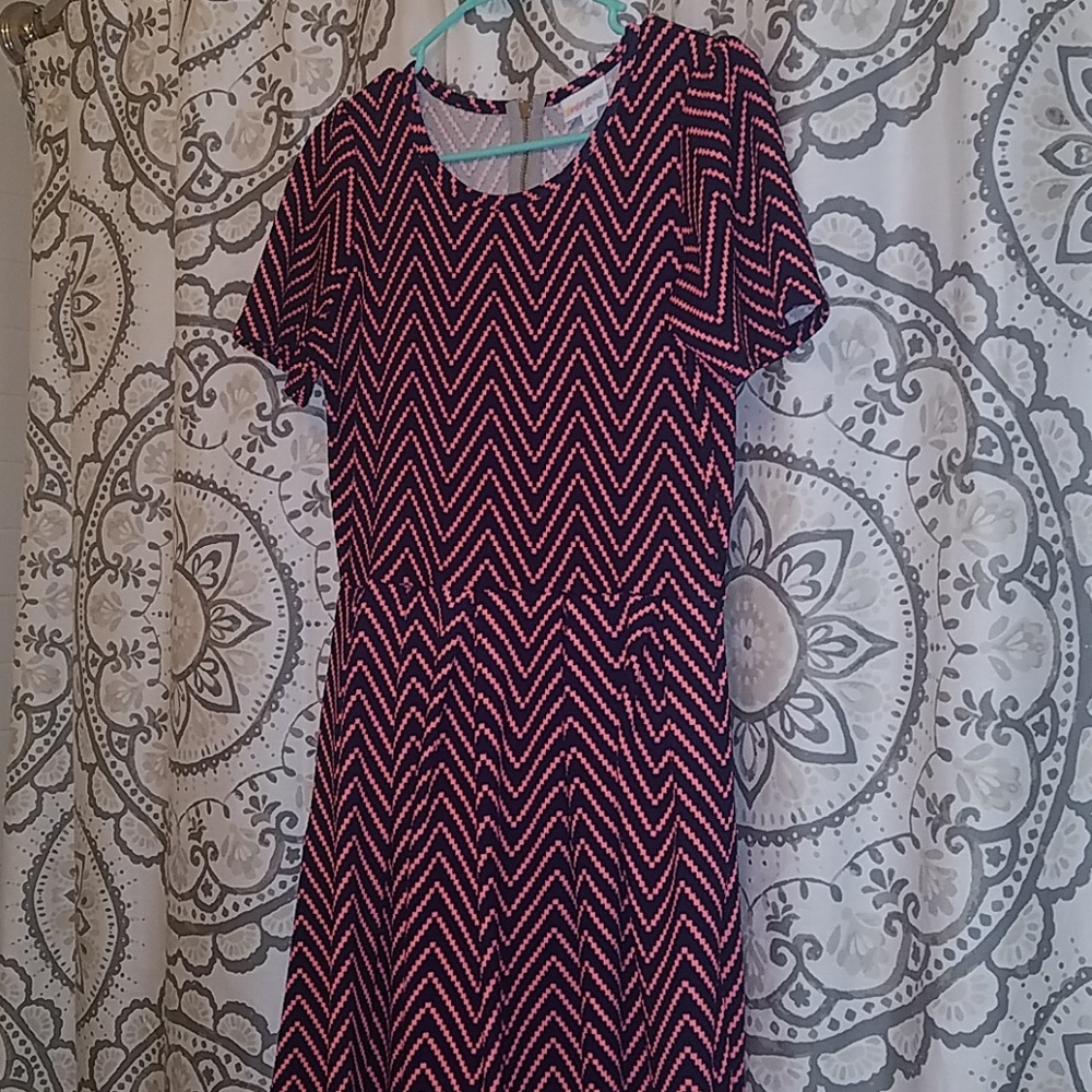 Chevron Amelia Dress